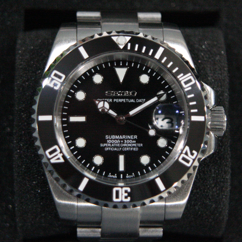Black Submariner – 40mm Automatic Diver | NH35 | Ceramic Bezel