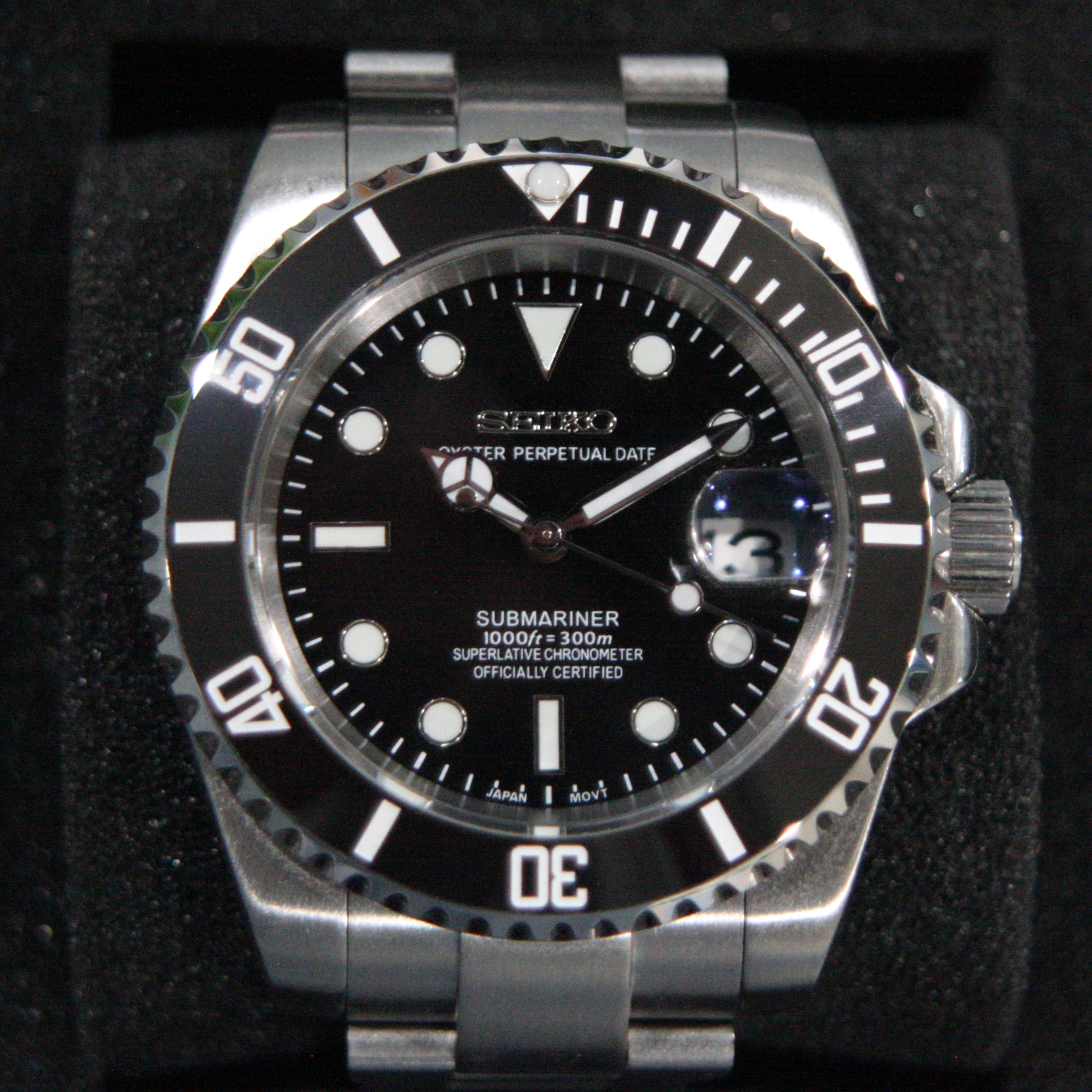 Black Submariner – 40mm Automatic Diver | NH35 | Ceramic Bezel